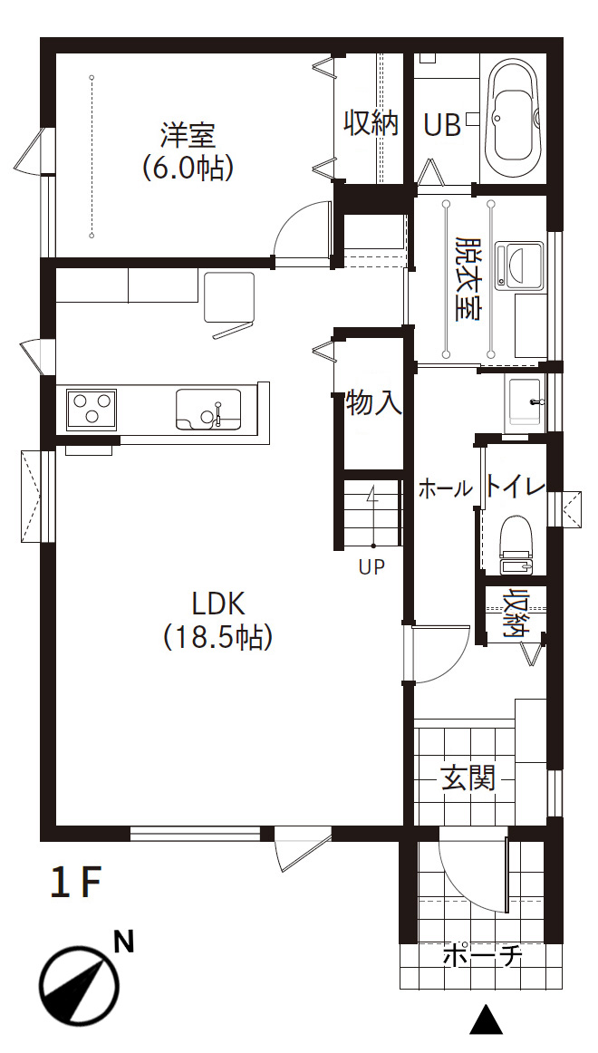 末広6-7Bモテ゛ル間取テ゛ータ1F