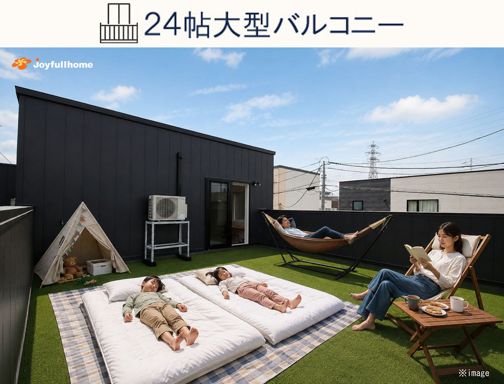 24帖大型バルコニー